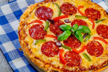 Pepperoni Pizza. Fresh homemade pizza.