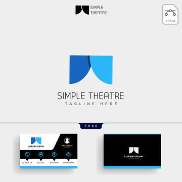 Theater Simple Logo Template And Business Card