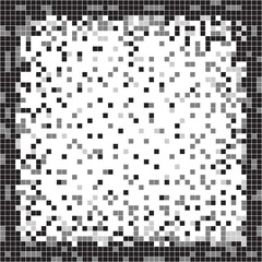 Fototapeta premium Black and white abstract pixel background. Pixel art.