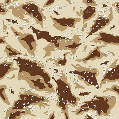 Camouflage Pattern American Desert Uniform Seamless Vector Illustration © IpoenkDhwie