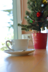 hot coffee drink tasty in cafe restaurant