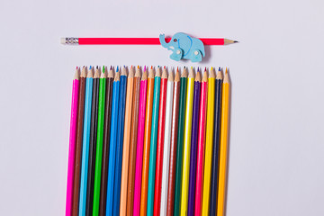 Цветные наточенные  карандаши.