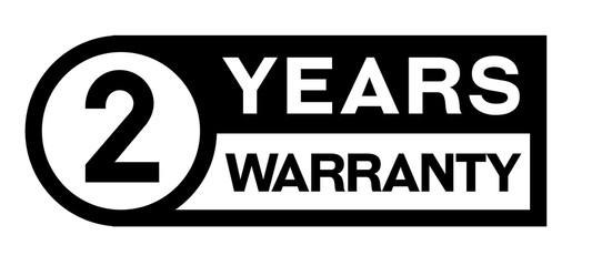 2 year warranty stamp on white - 239149416