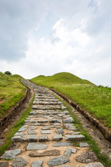 Fototapeta na wymiar The Jisandong Ancient Tombs in Goryeong are the ancient tombs of Dae Gaya in Korea.