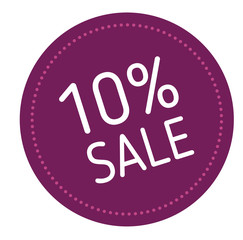 ten percent sale advertising sticker