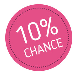 ten percent chance advertising sticker