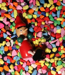 colored pebbles and accessories