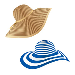 Women's summer hat. Vector illustration.