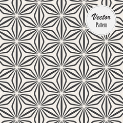 Fototapeta premium linear vector pattern, repeating abstract a linear leaf each circling on hexagon shape. pattern is on swatch panel