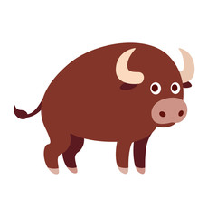 Cute cartoon bull