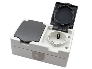 Obraz premium White socket isolated