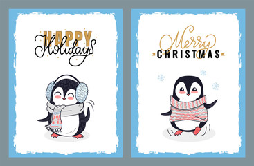 Happy Holidays and Merry Christmas Greeting Cards