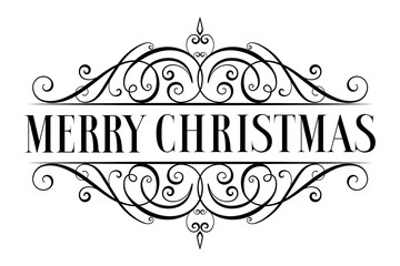 Christmas Callygraphic - hand drawn inscription. Lettering. Text for greeting card. Greeting frame