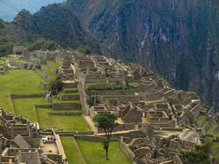 view from the top of mountain machu picchu