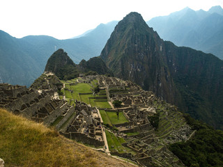 view from the top of mountain machu picchu