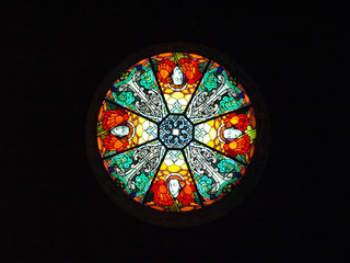 stained glass window in church