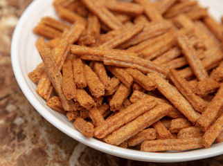 Rusks in a plate on the table