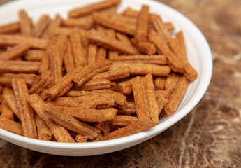 Rusks in a plate on the table
