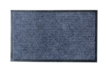 Naklejka premium Modern gray doormat isolated on white, top view