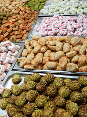 pastries and cookies made with sweet almond paste a