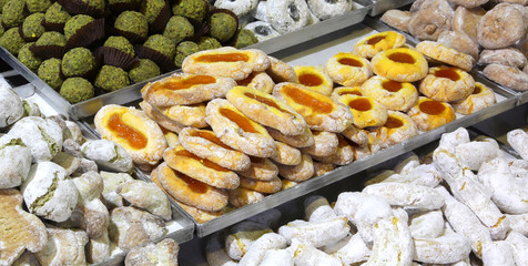 many pastries and biscuits