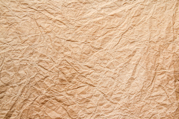 Brown wrinkle recycle paper background 