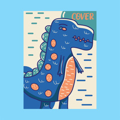 Cute kids Monster cover and packaging design set vector illustration - Vector