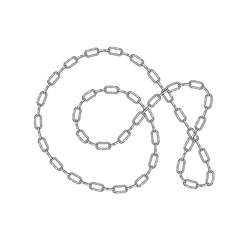 realistic chain on white background