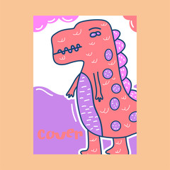 Cute kids Monster cover and packaging design set vector illustration - Vector