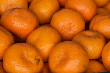 Top view of tangerines. the orange mandarins background.  