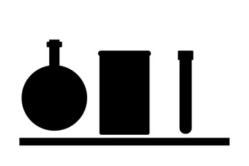 icon. Simple illustration of chemistry flask . vector icon for web design isolated on white background