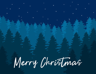 Fototapeta premium Holiday winter landscape with fir trees forest