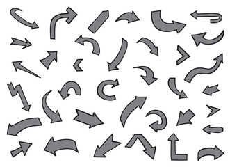 set of vector arrows