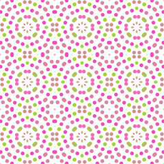 Seamless abstract pattern background with a variety of colored circles.