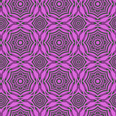 Seamless color pattern from a variety of geometric shapes.