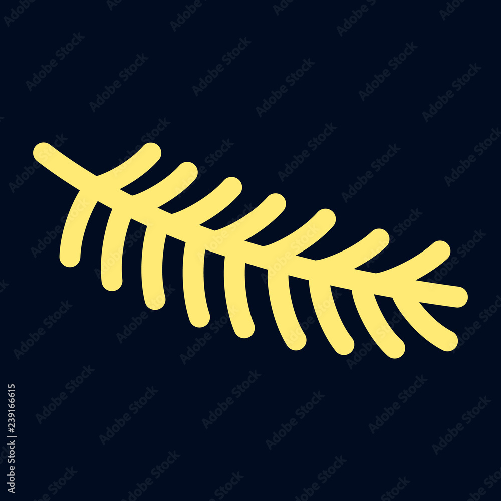 Poster fir tree branch icon. outline fir tree branch vector icon for web design