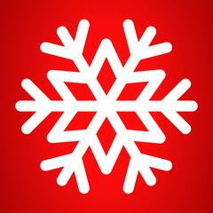 Snowflake icon. Outline snowflake vector icon for web design