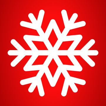 Snowflake icon. Outline snowflake vector icon for web design