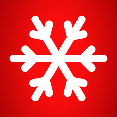 Winter snowflake icon. Outline winter snowflake vector icon for web design