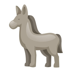 Donkey icon. Cartoon of donkey vector icon for web design isolated on white background