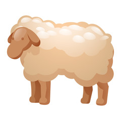 Sheep icon. Cartoon of sheep vector icon for web design isolated on white background