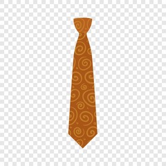 Orange tie icon. Flat illustration of orange tie vector icon for web design