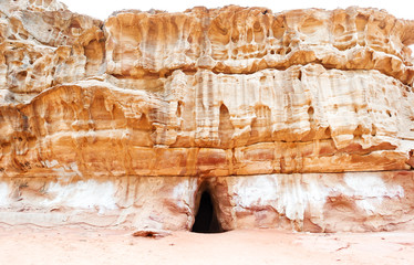 Entrance of a cave. Petra, Jordan.