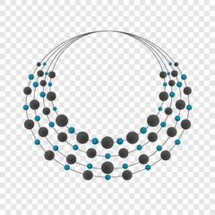 Female necklace icon. Cartoon of female necklace vector icon for web design  