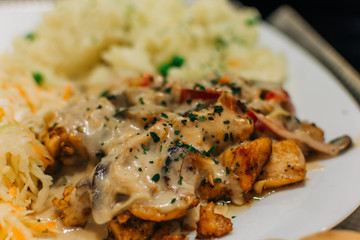 chicken with rice and vegetables