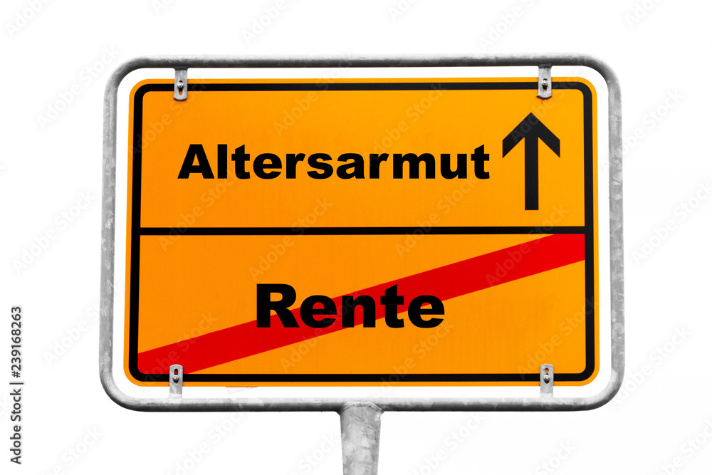 Canvas Prints altersarmut wegweiser