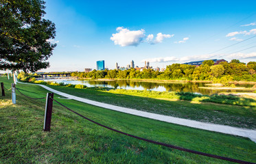 Indianapolis Panoramic Skyline From White River