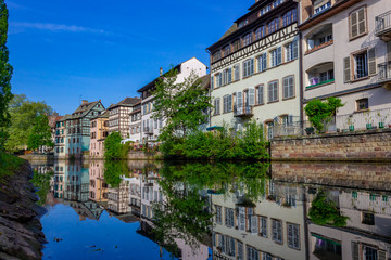 Fototapeta na wymiar Historic quarter called little France (La Petite France) in Strasbourg, France