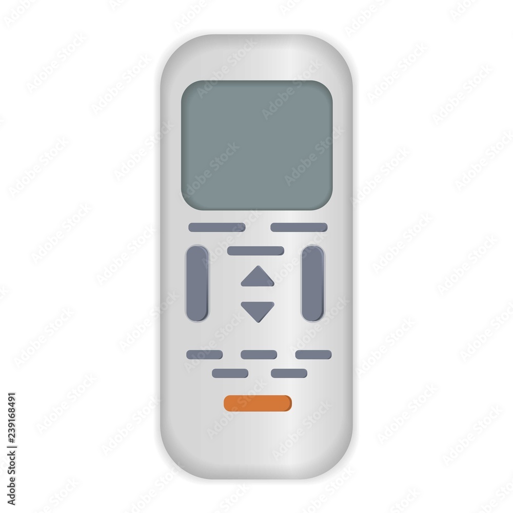 Poster conditioner remote control icon. realistic illustration of conditioner remote control vector icon fo