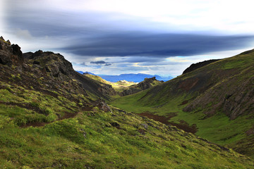 July walk between Thingvellir and Reykjavik (Iceland)